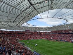Vor dem Einlaufen der Mannschaften