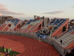 Gästeblock zu Spielbeginn