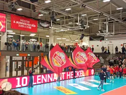 Einlauf der Baden Volleys