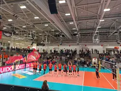 Einlauf der Baden Volleys